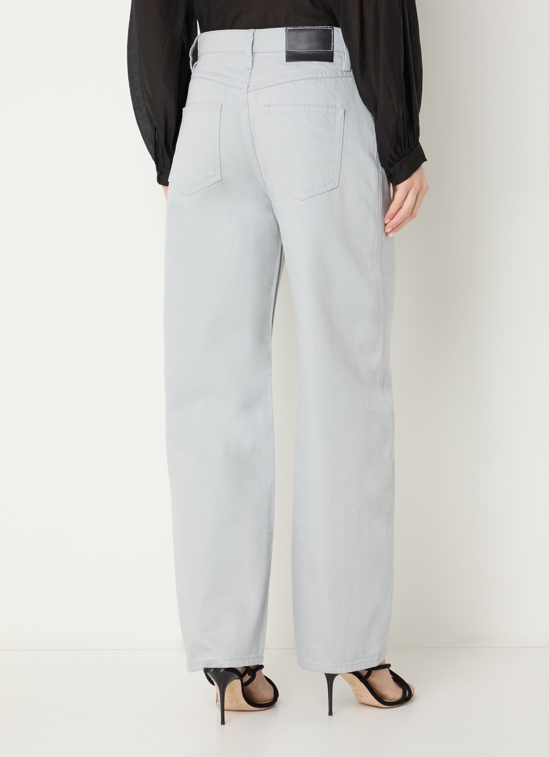 IRO Aurelien high waist straight leg jeans met gekleurde wassing - achterkant 3 grijs