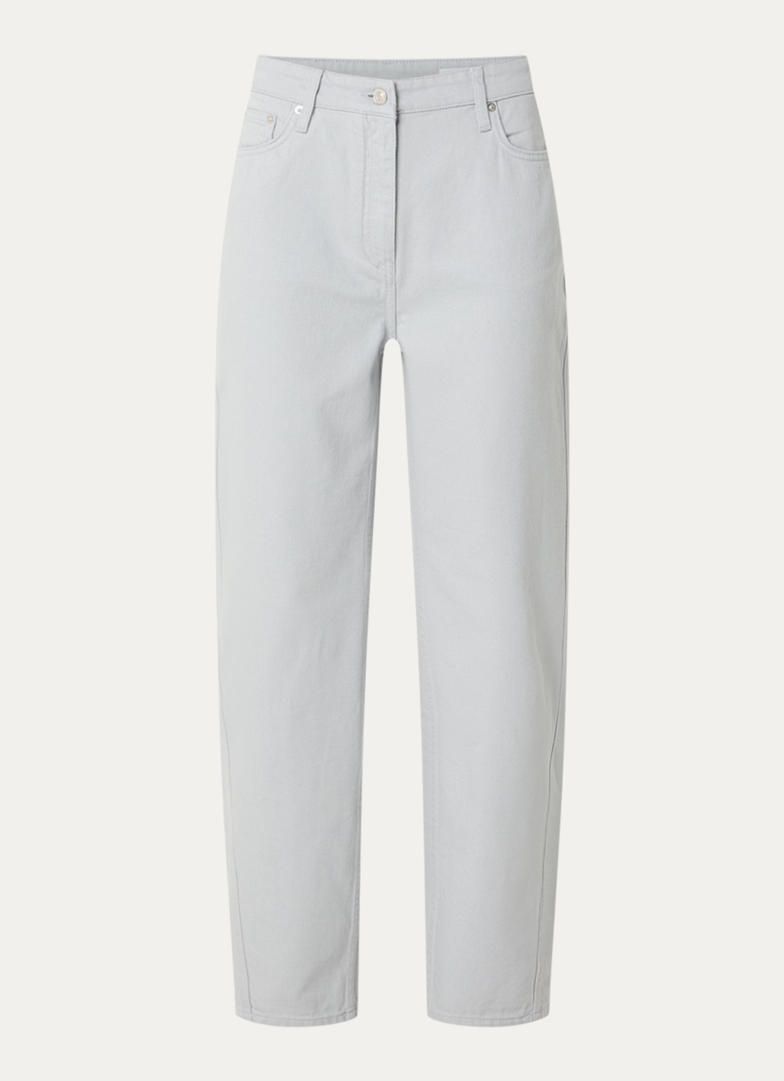 IRO Aurelien high waist straight leg jeans met gekleurde wassing - voorkant grijs
