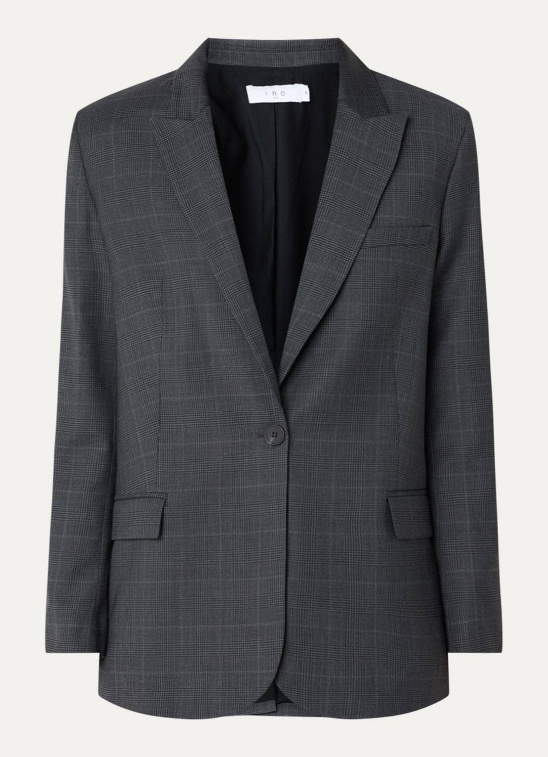 IRO Calu blazer in wolblend met klepzakken - voorkant 2 antraciet