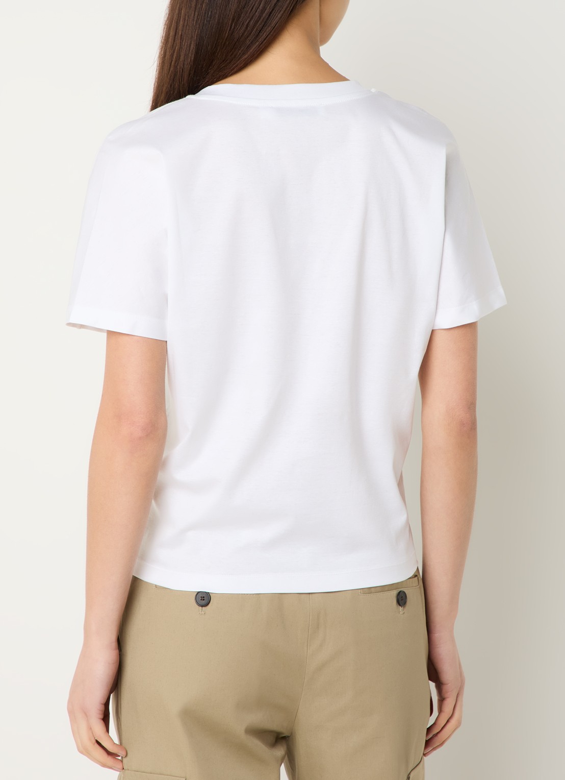 IRO Celiane T-shirt met V-hals - achterkant wit