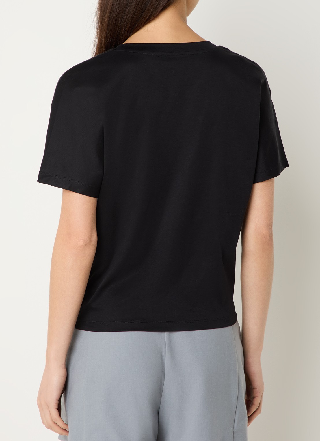 IRO Celiane T-shirt met V-hals - achterkant zwart