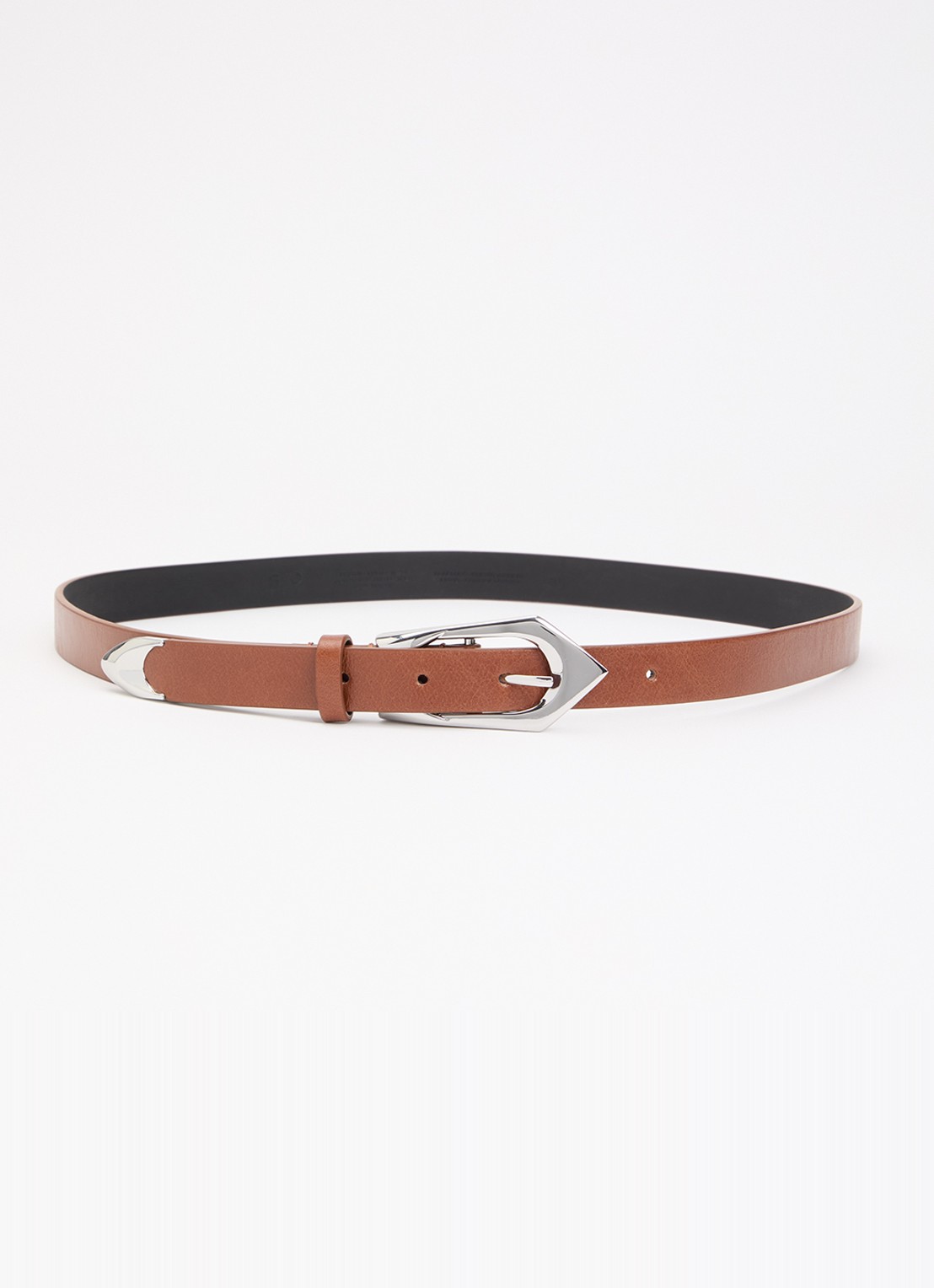 IRO Cuff riem van kalfsleer - voorkant cognac