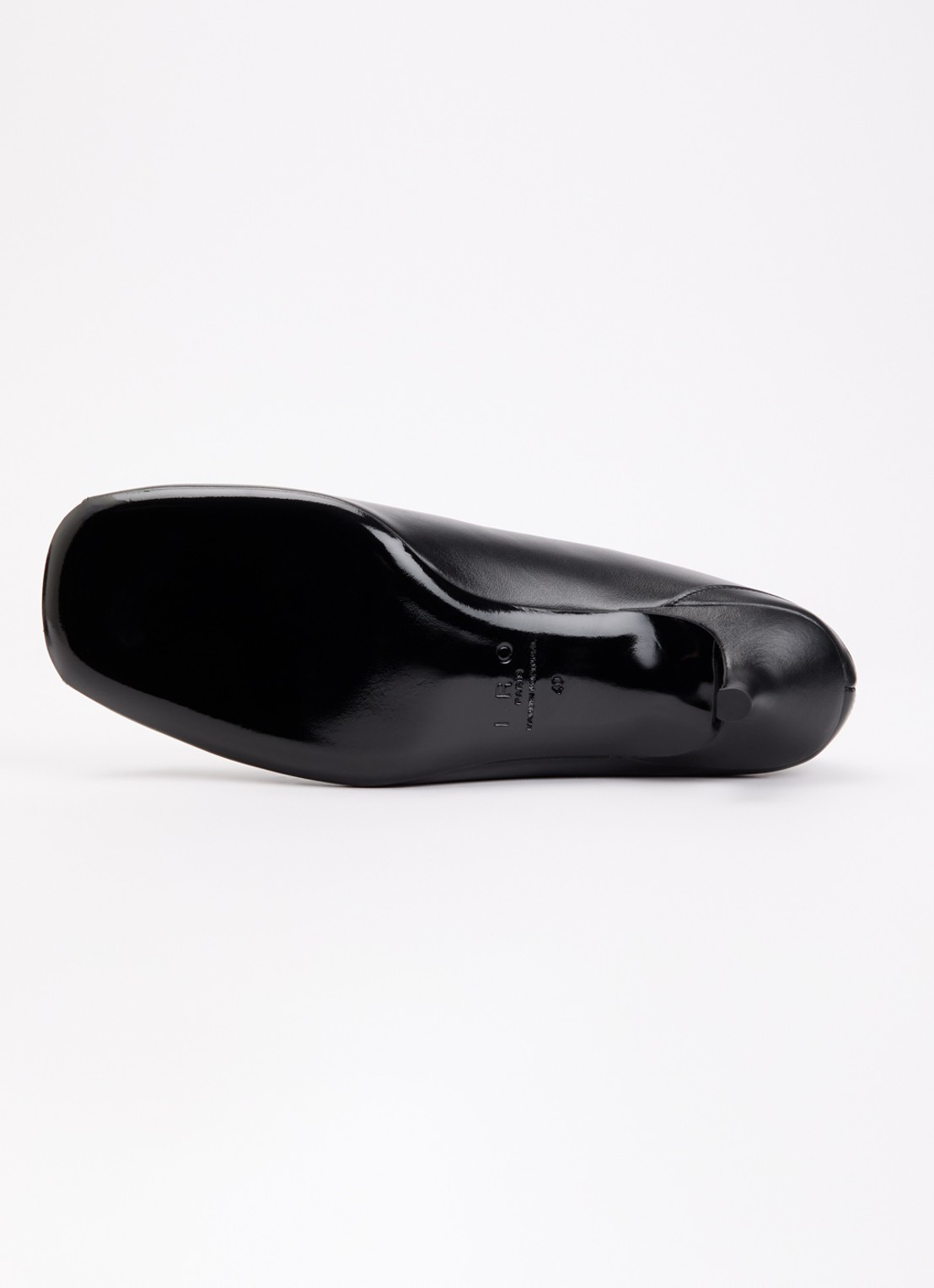 IRO Doll pump van leer  - detail 3 zwart