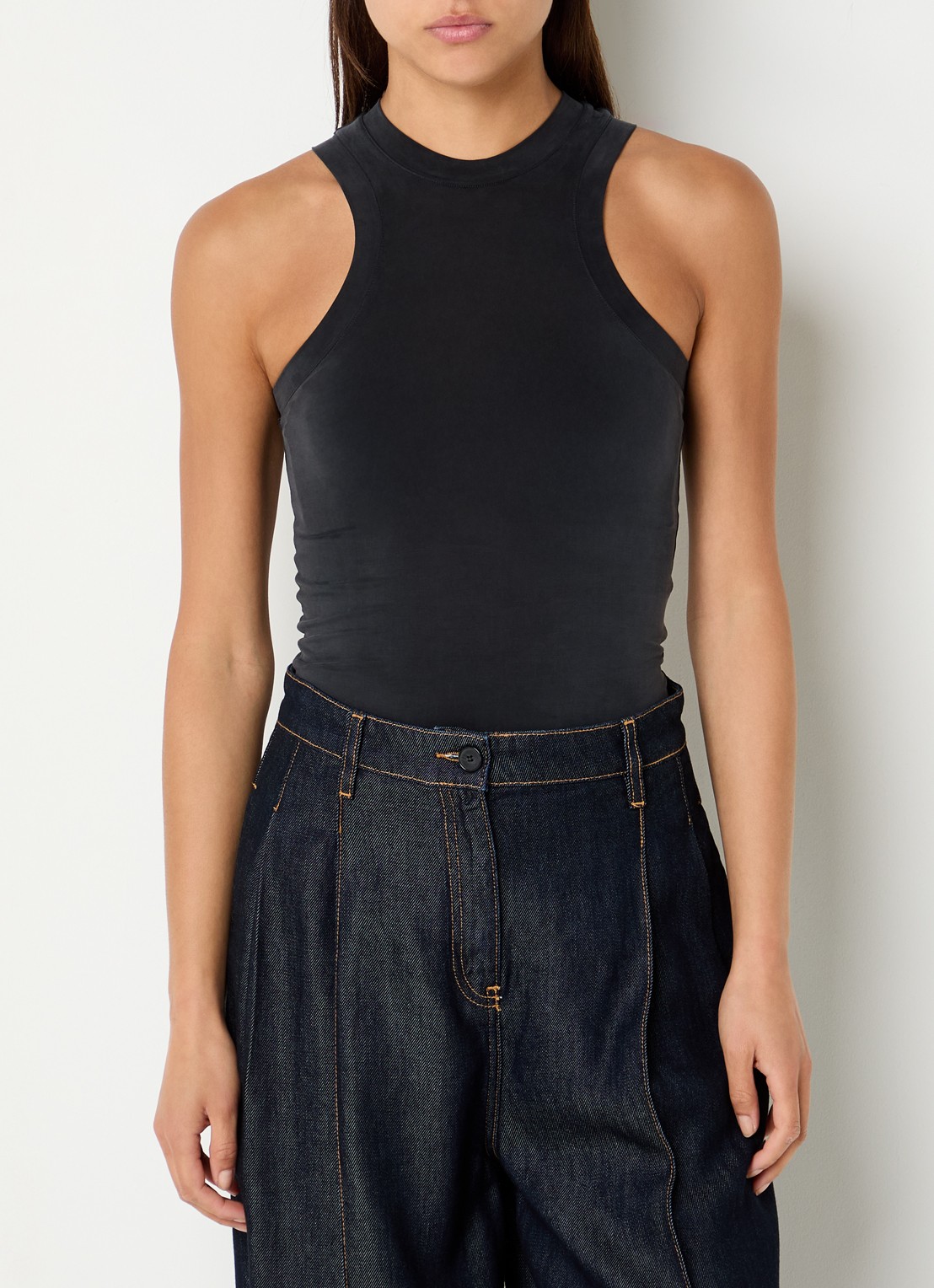 IRO Eclipse tanktop - detail 4 antraciet