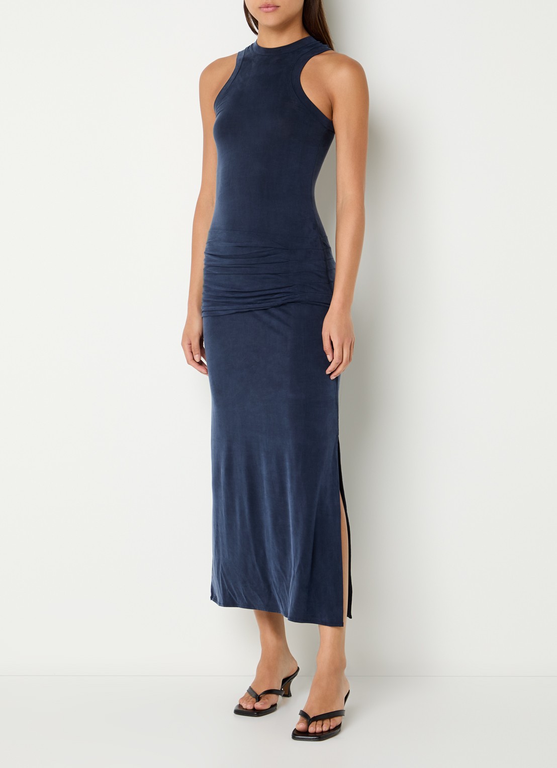 IRO Eclose maxi jurk met split - detail 2 donkerblauw