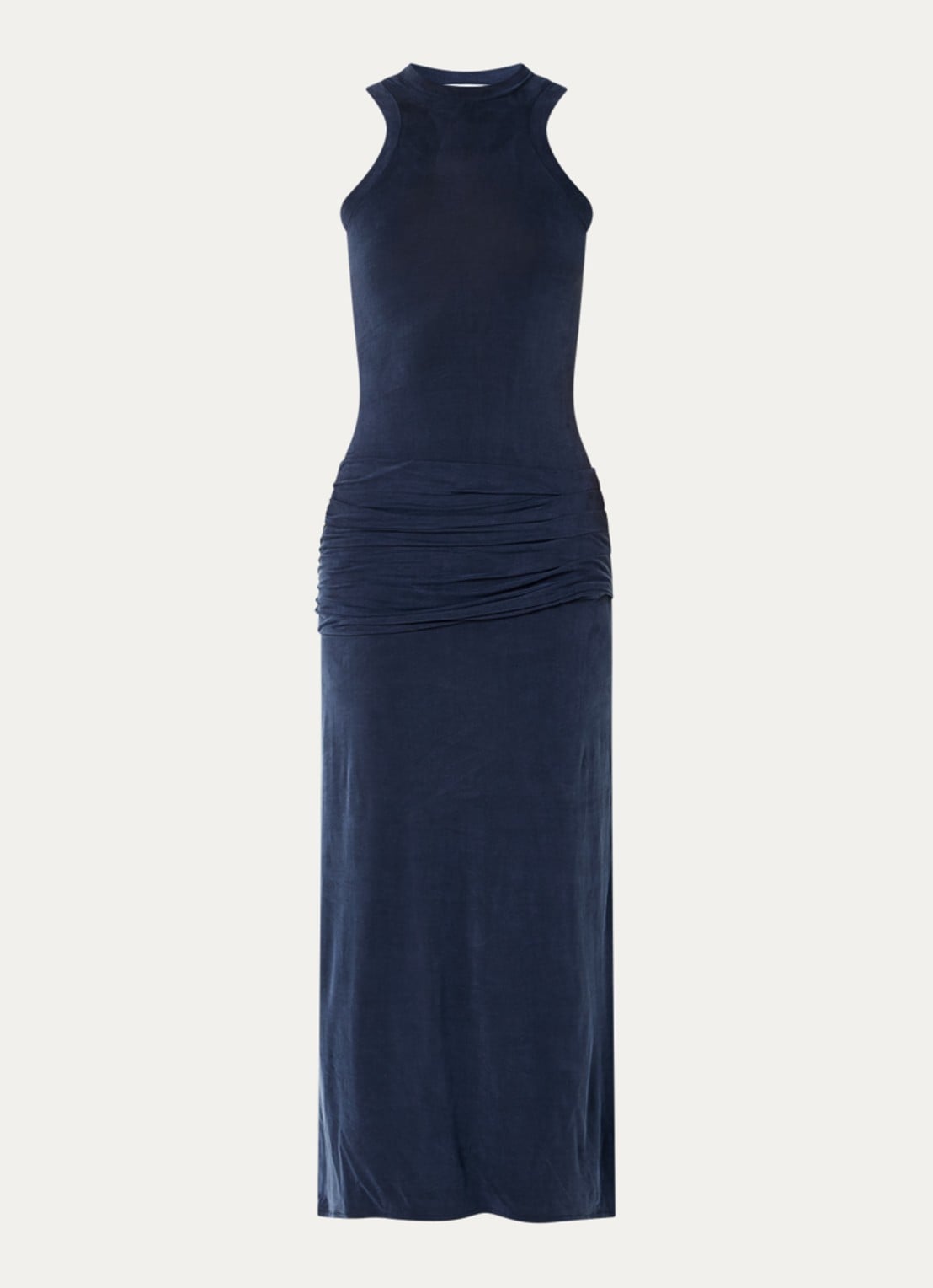 IRO Eclose maxi jurk met split - voorkant 3 donkerblauw