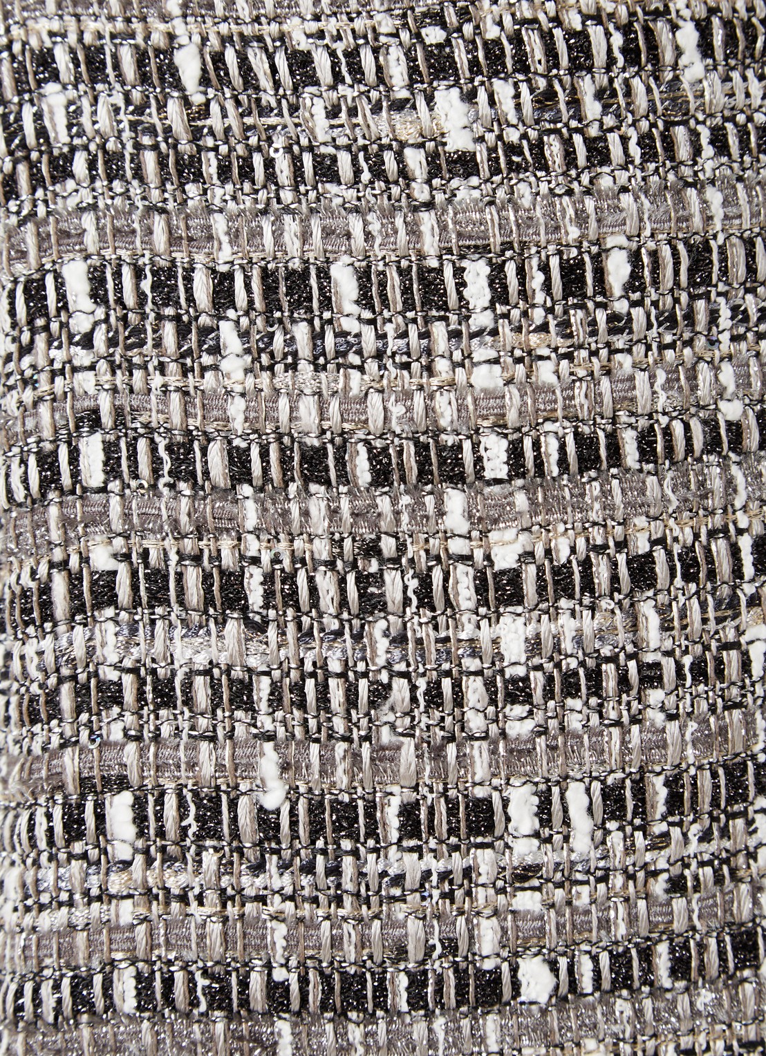 IRO Eliana high waist straight fit korte broek met lurex - detail 5 grijsmele