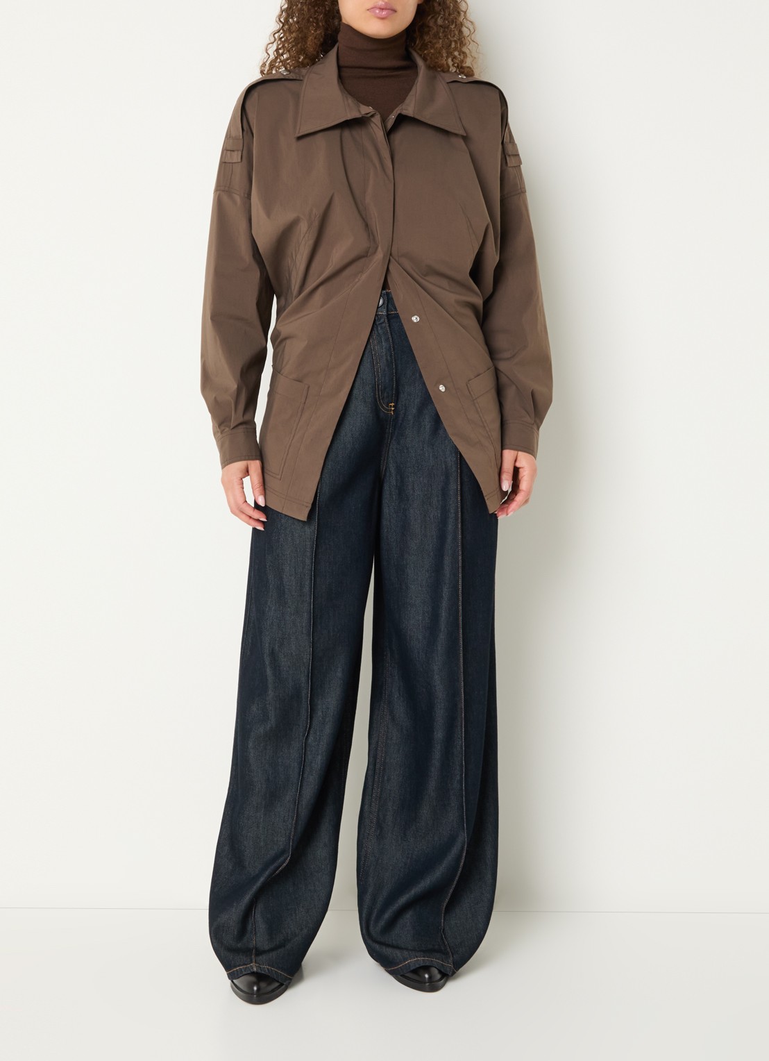 IRO Elny jack met asymmetrische zoom - voorkant 3 lichtbruin
