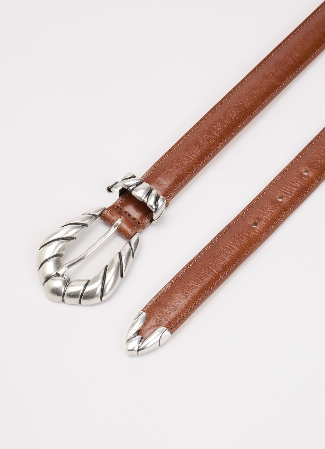 IRO Embella Baby riem van kalfsleer - detail 2 cognac