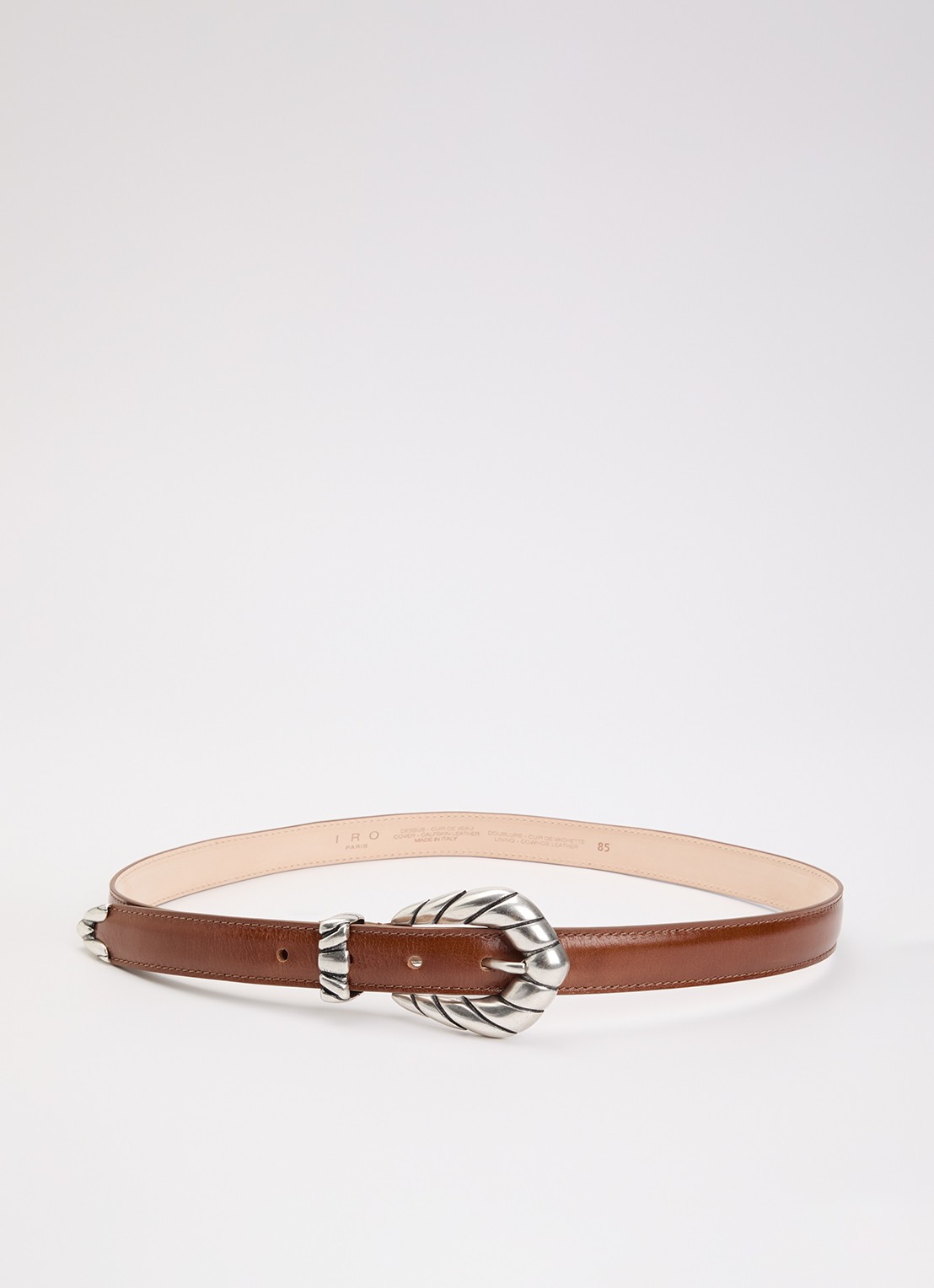 IRO Embella Baby riem van kalfsleer - voorkant cognac