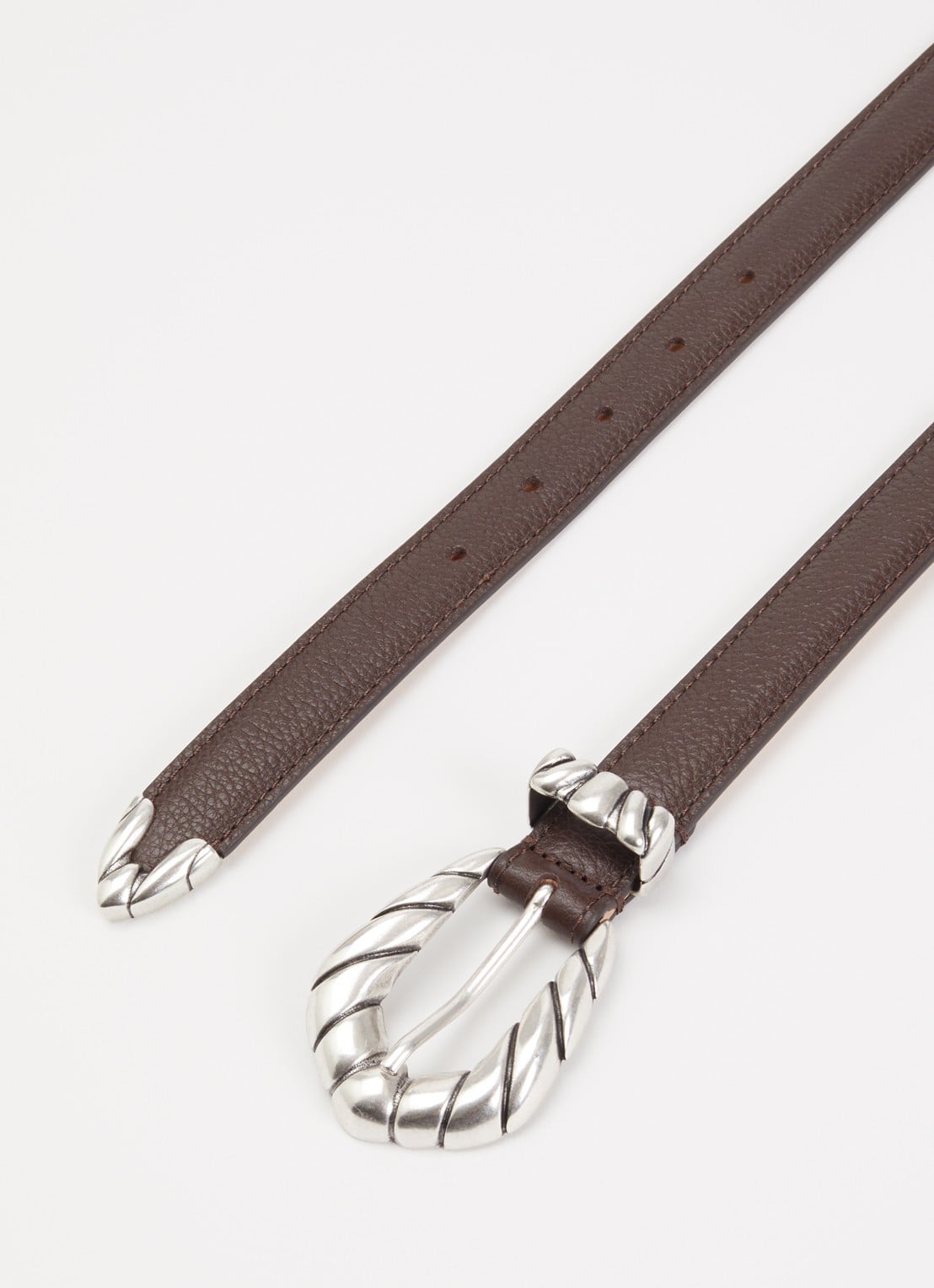 IRO Embella Baby riem van kalfsleer - detail donkerbruin
