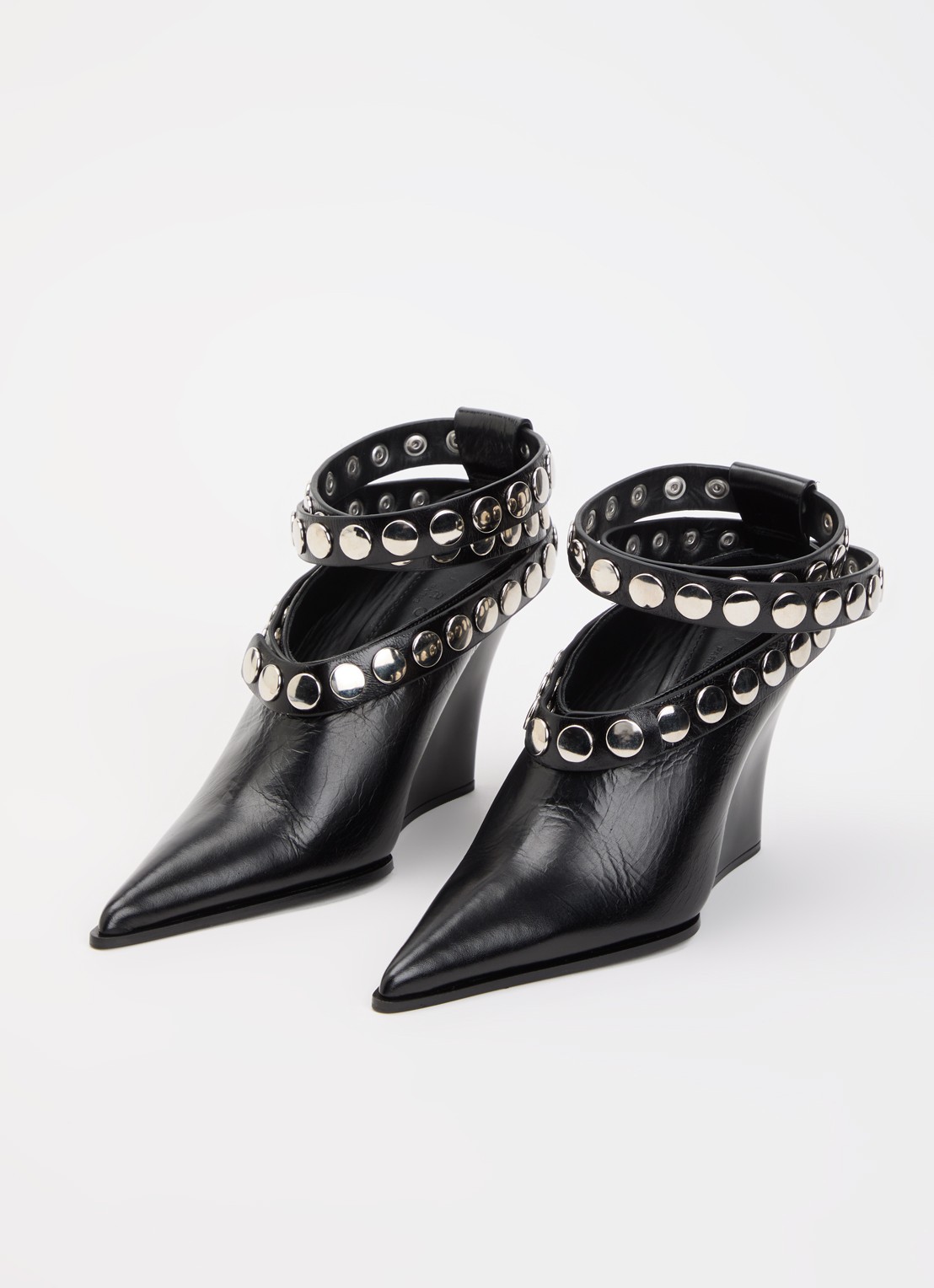 IRO Fauve Click pump van leer met studs - detail 3 zwart