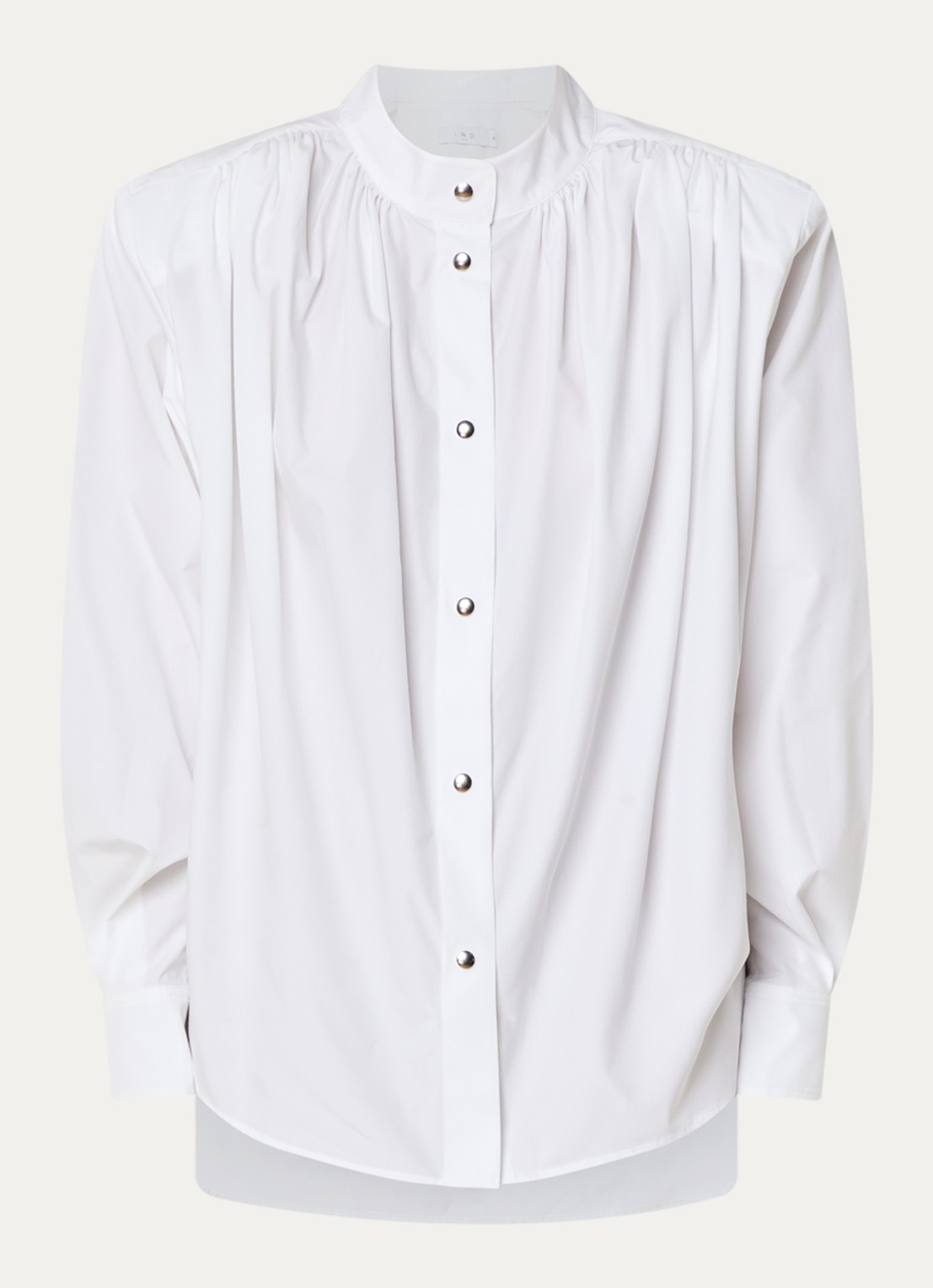 IRO Fever blouse met opstaande kraag - voorkant 3 wit