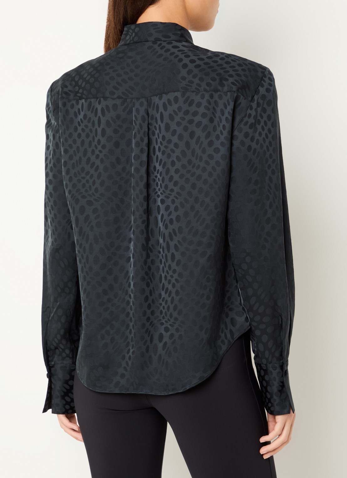 IRO Fusion blouse met print - achterkant 2 zwart