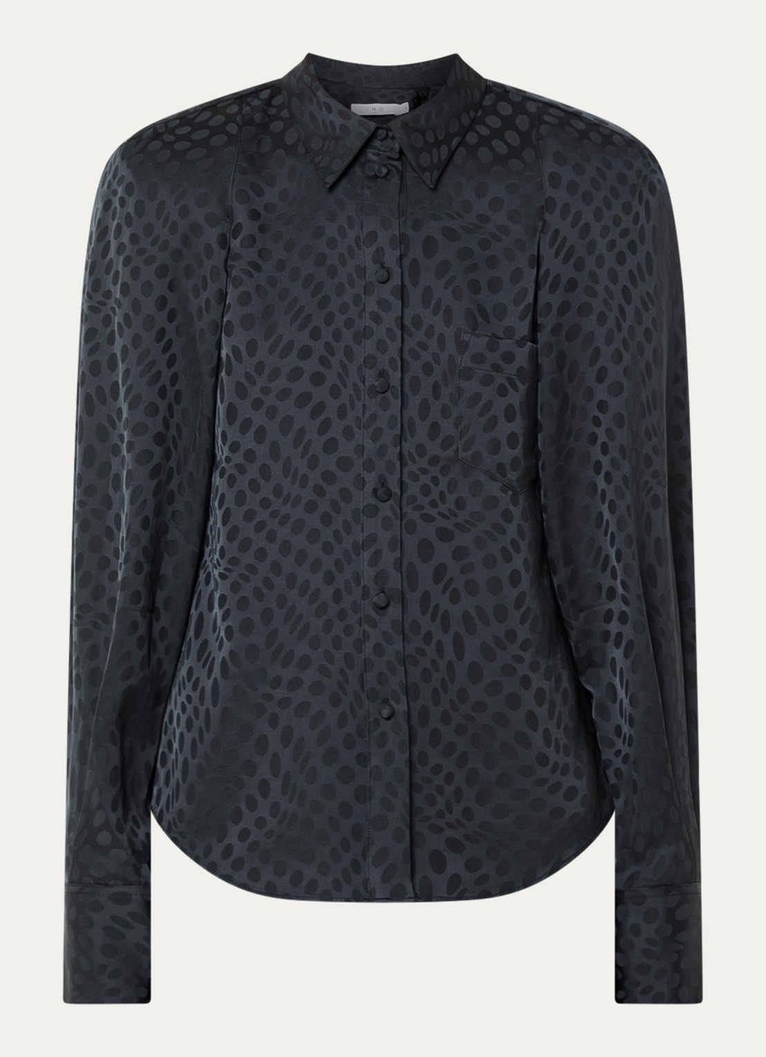 IRO Fusion blouse met print - voorkant 3 zwart