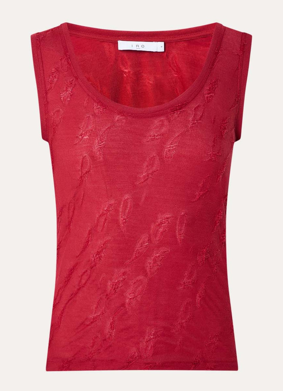 IRO Galadriel top met structuur - voorkant rood