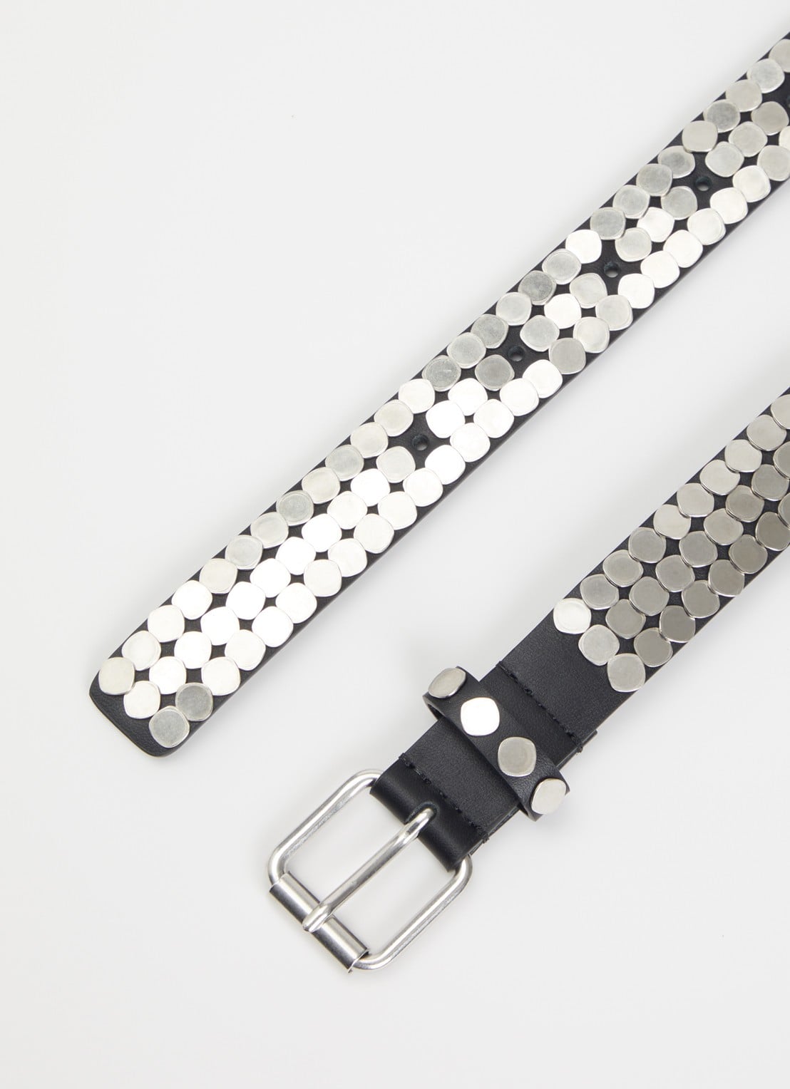 IRO Glam riem van kalfsleer met studs - detail zwart
