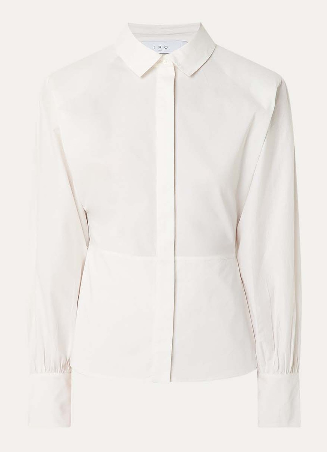 IRO Janine blouse met stretch - voorkant 2 gebroken wit