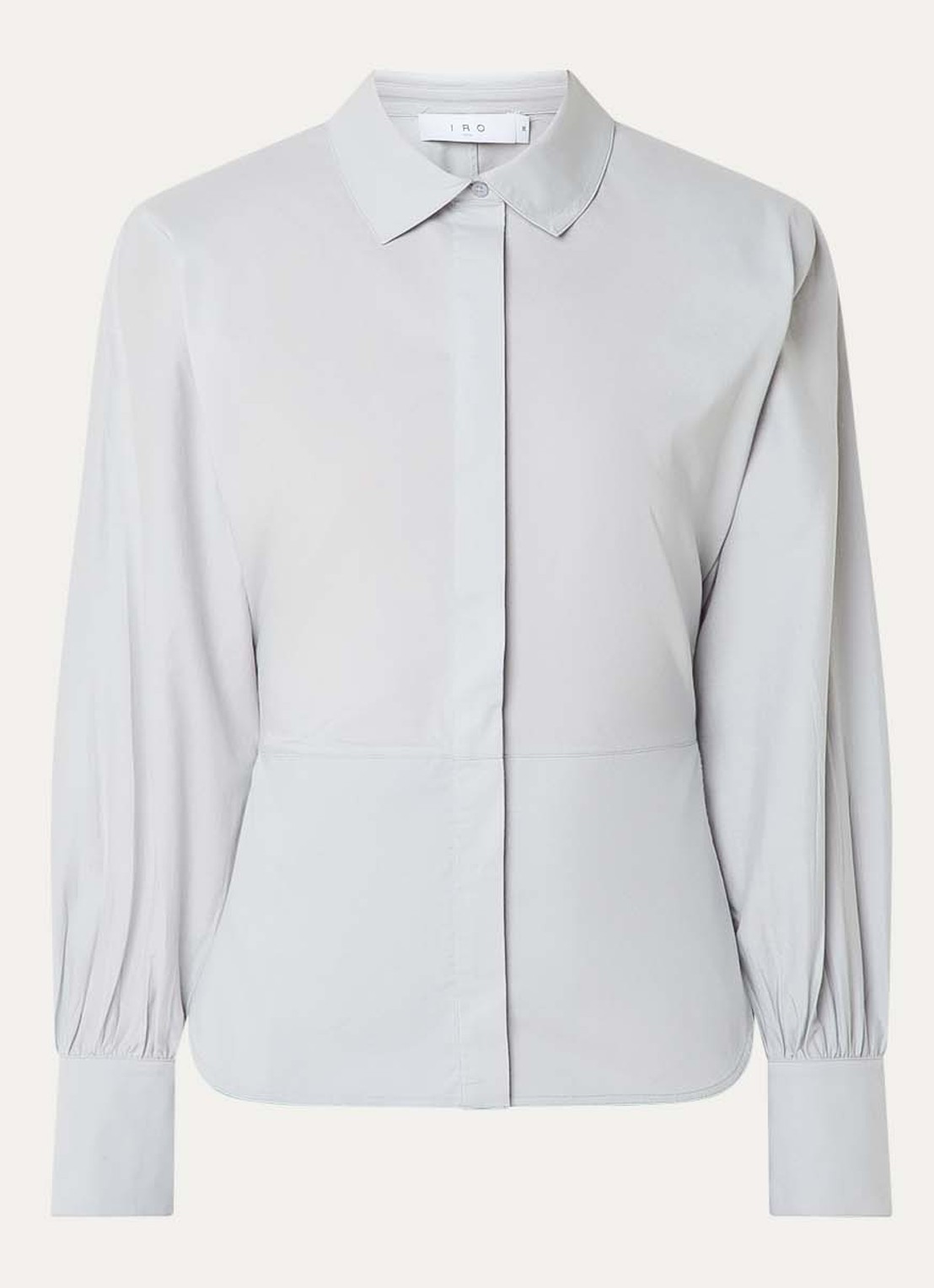 IRO Janine blouse met stretch - voorkant lichtgrijs