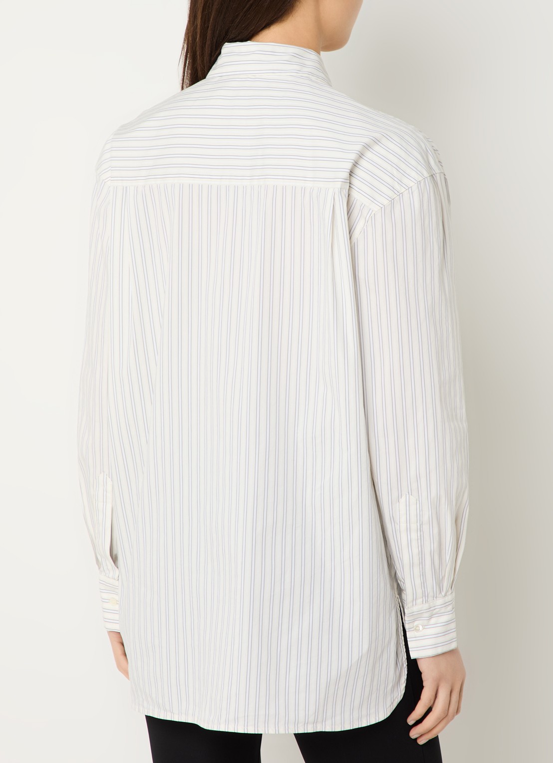 IRO Lasmy blouse met streepprint - achterkant 4 vanillegeel