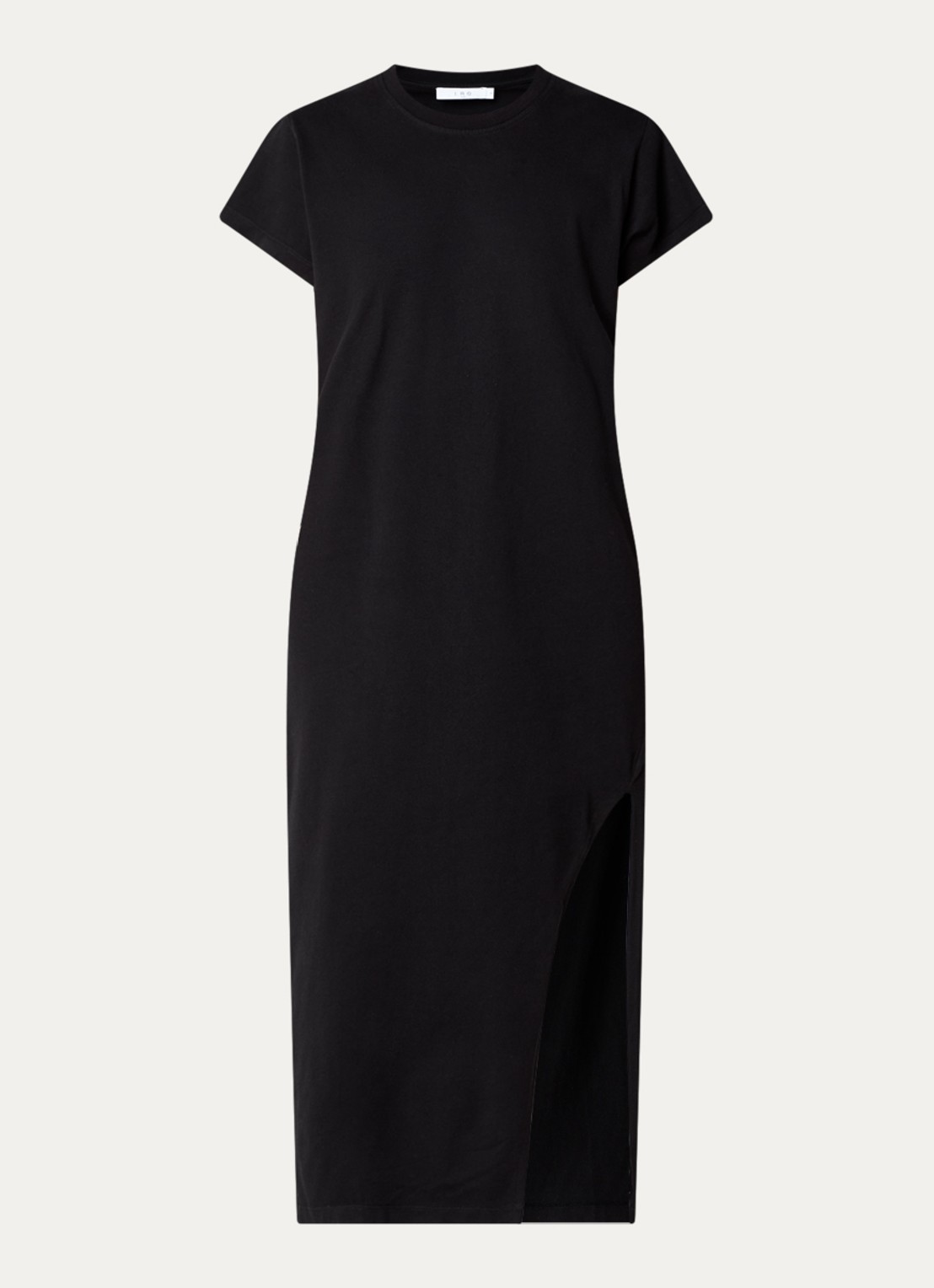 IRO Litony midi jurk met split - voorkant 2 zwart