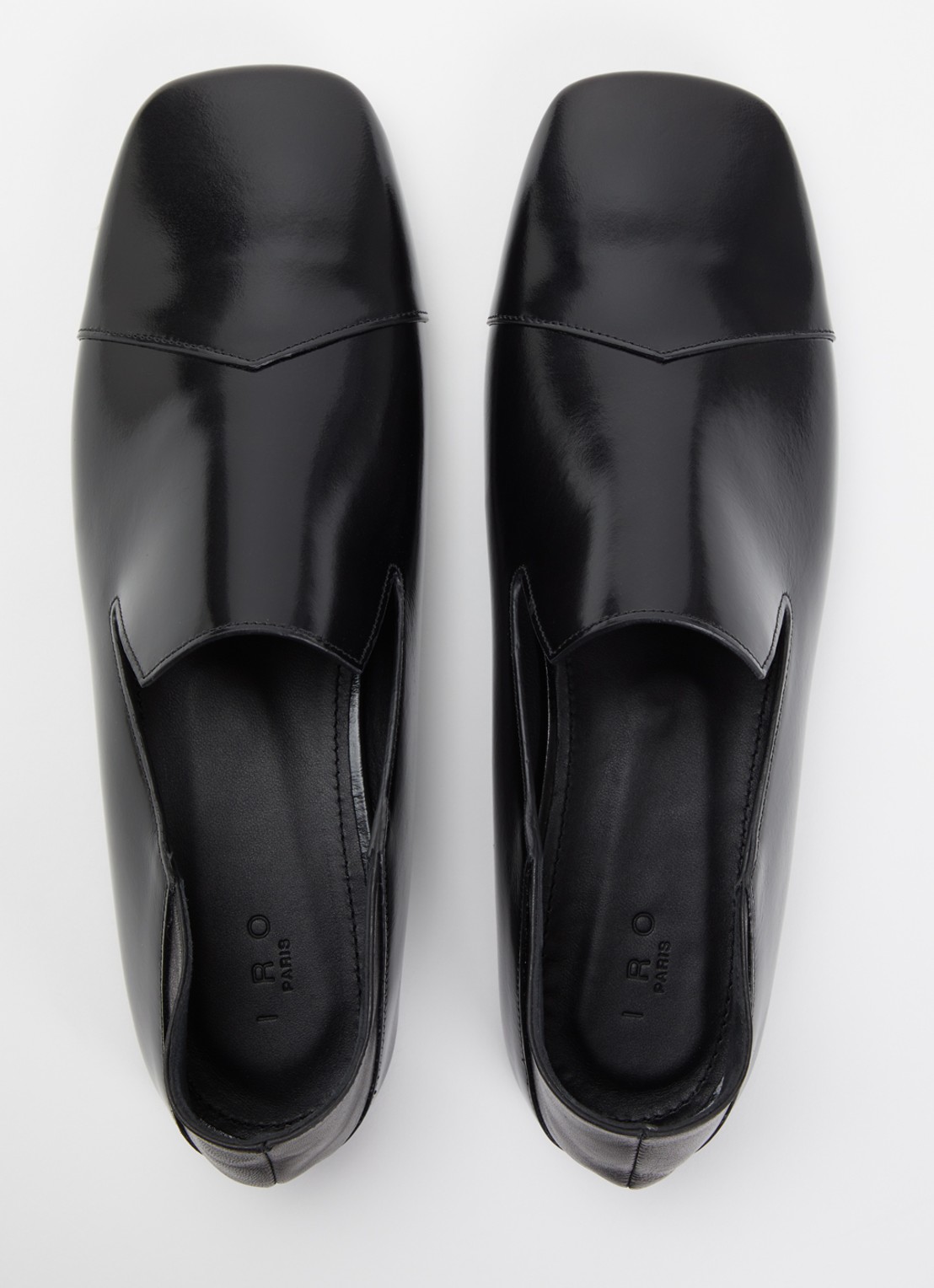 IRO Loafer van leer  - detail 3 zwart
