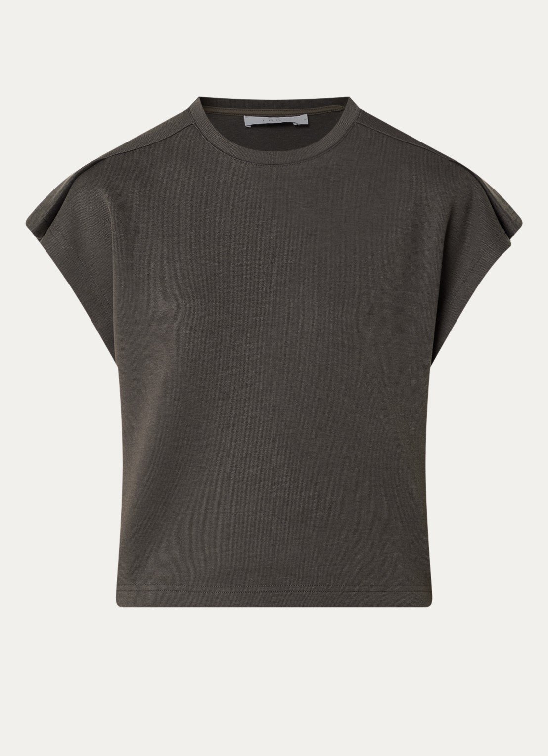 IRO Mahani T-shirt met plooidetail - voorkant 3 taupe