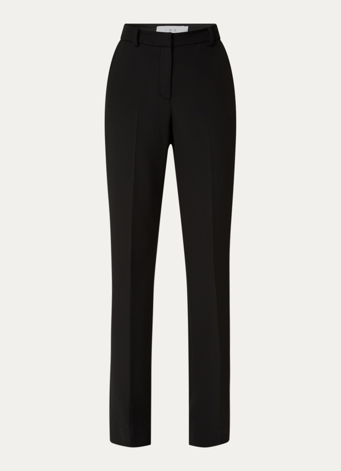 IRO Marila high waist bootcut fit pantalon met persplooi - voorkant 2 zwart