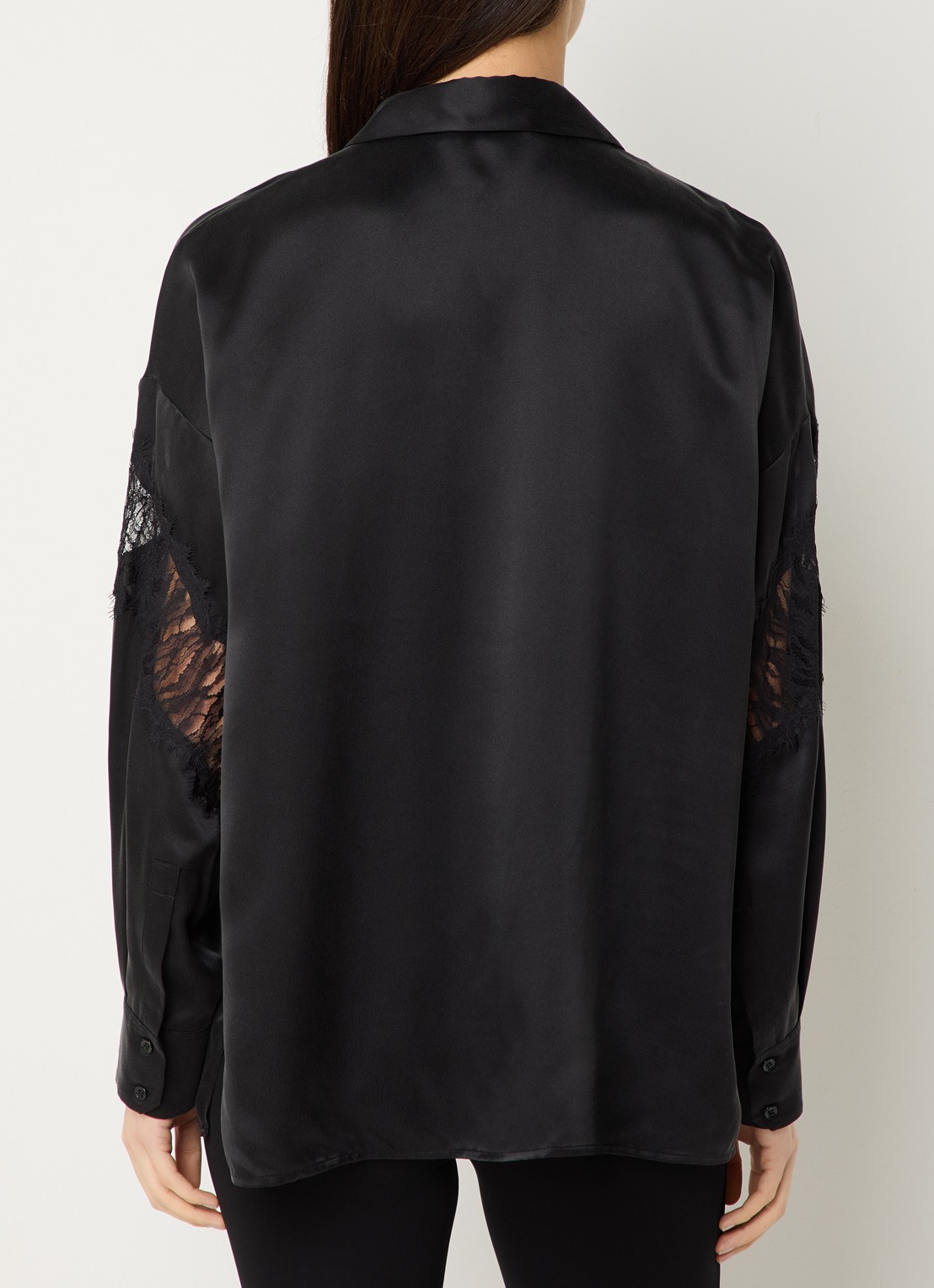 IRO Maurine blouse van zijde - achterkant zwart