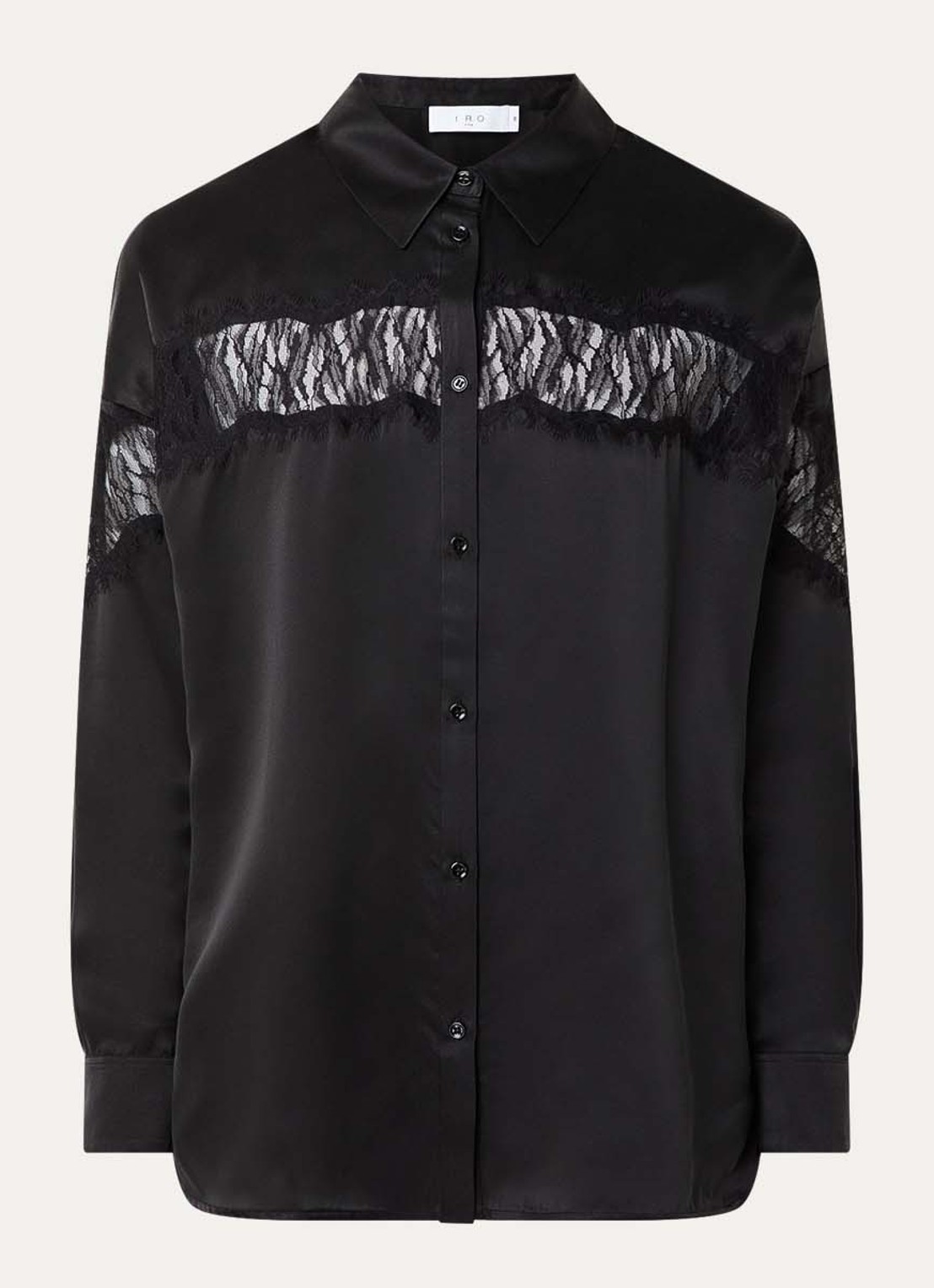 IRO Maurine blouse van zijde - voorkant 2 zwart