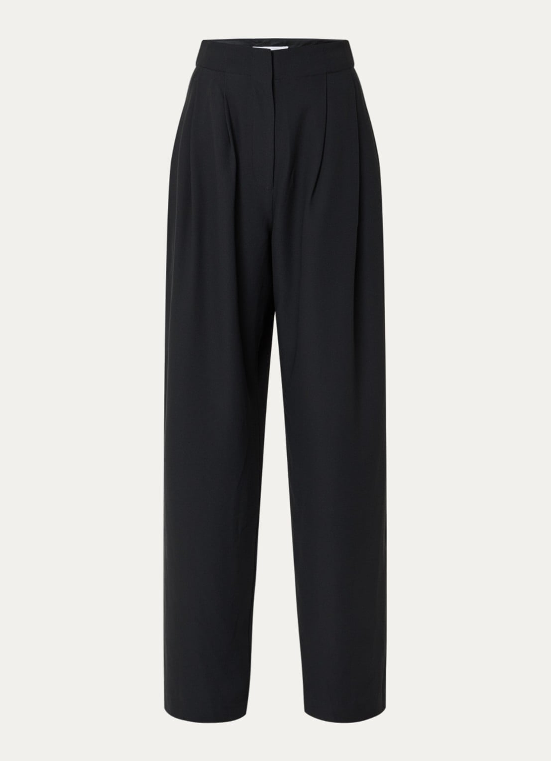 IRO Oakland high waist tapered fit pantalon met plooidetail - voorkant zwart