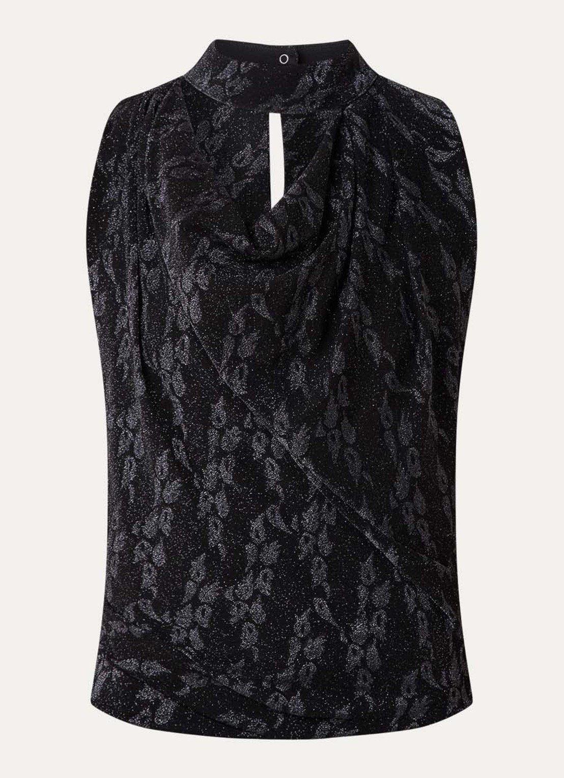 IRO Ornelia top met lurex - voorkant 3 zwart