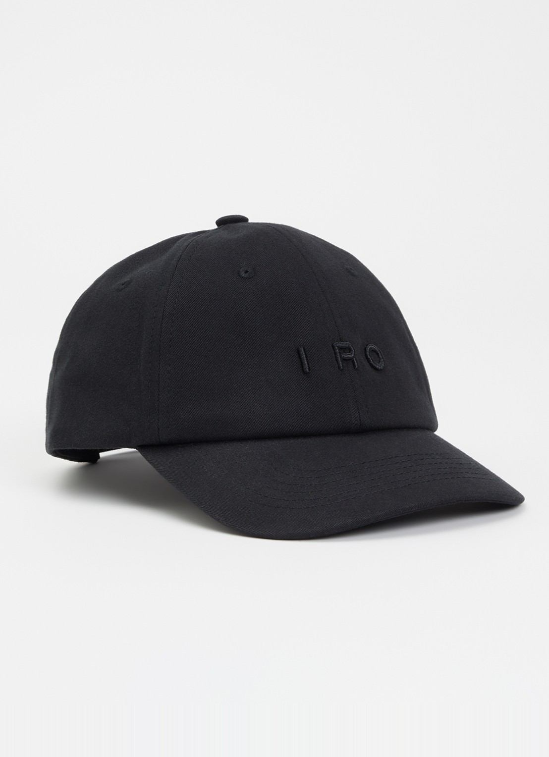IRO Pet met logoborduring - voorkant 2 zwart
