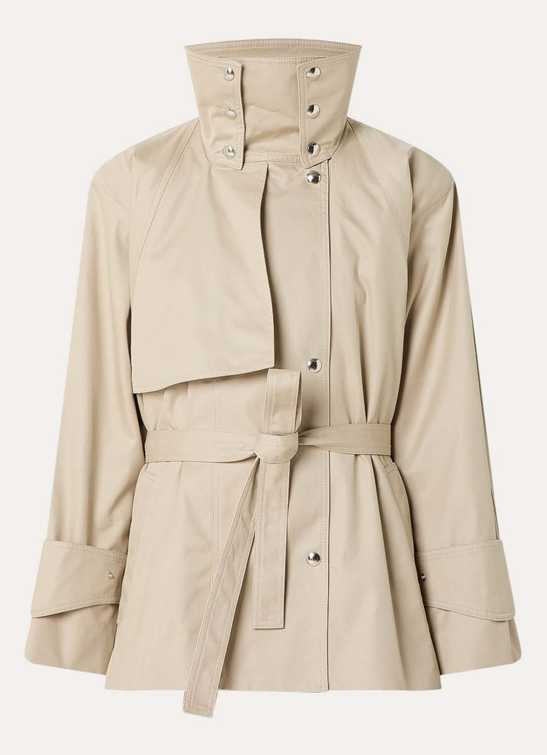 IRO Ralya trenchcoat met steekzakken - voorkant beige