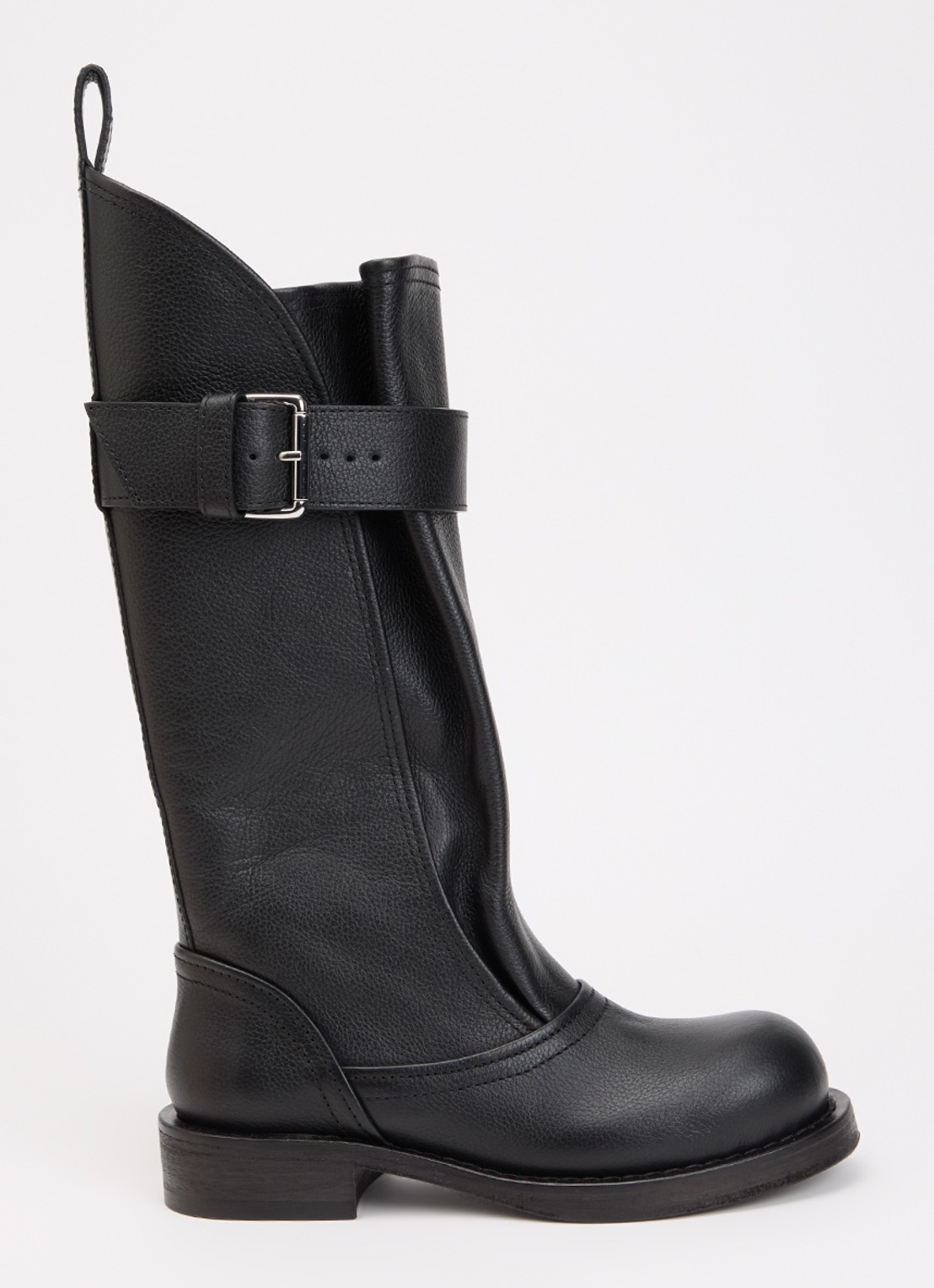 IRO Riff biker boot van leer - voorkant zwart