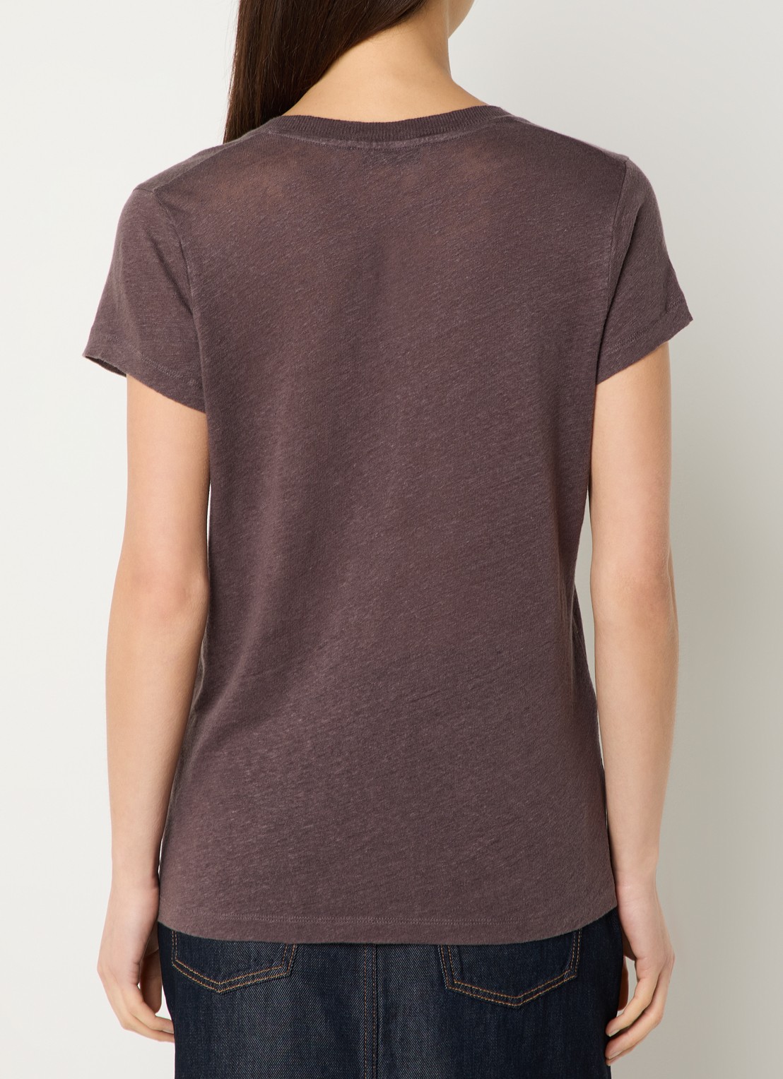 IRO Rodeo T-shirt met V-hals - achterkant 4 bruin