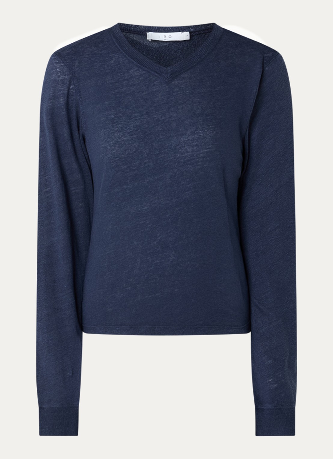 IRO Selhy fijngebreide pullover van linnen - voorkant donkerblauw