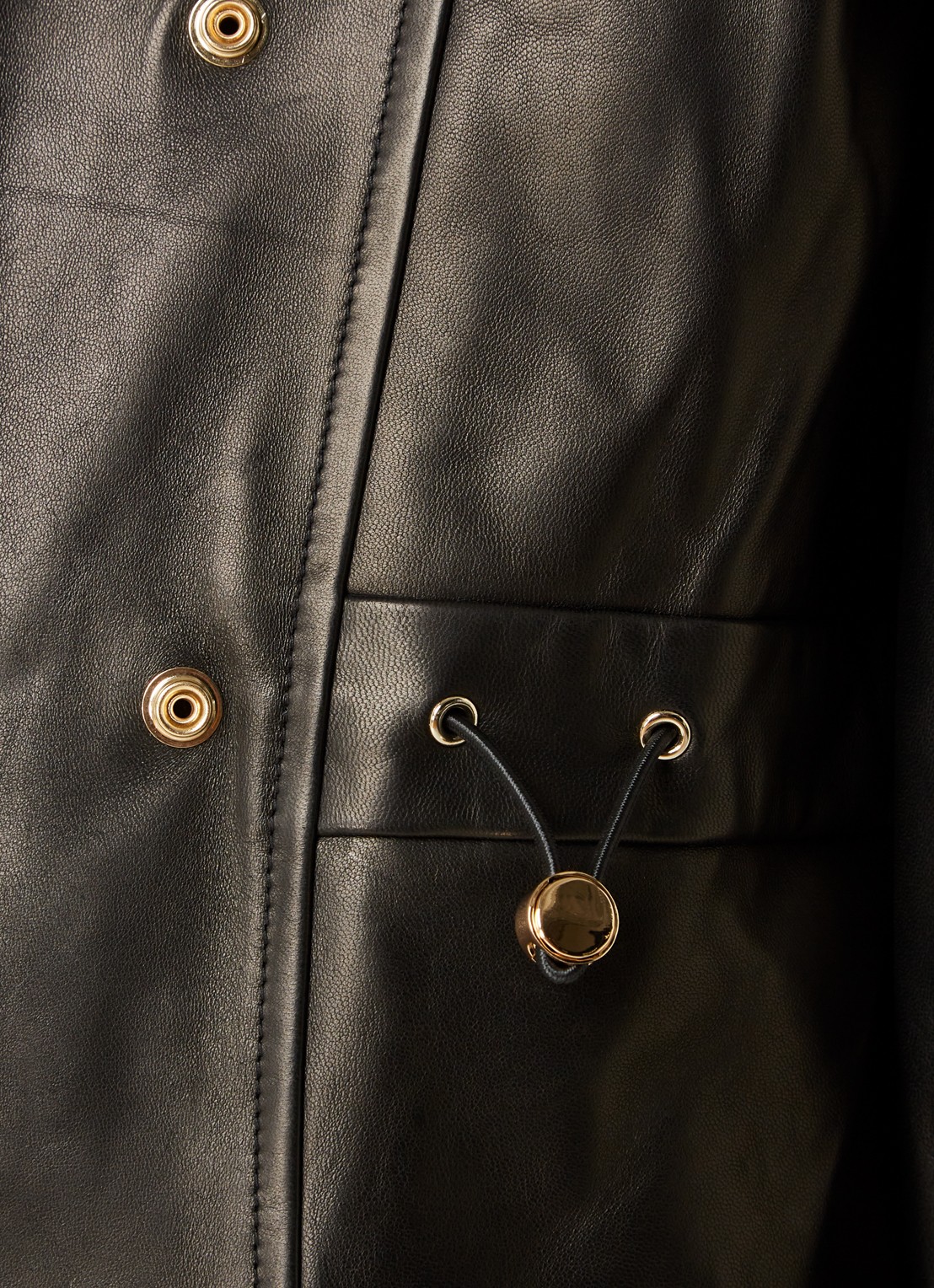 IRO Serian bikerjack van lamsleer met steekzakken - detail 2 zwart