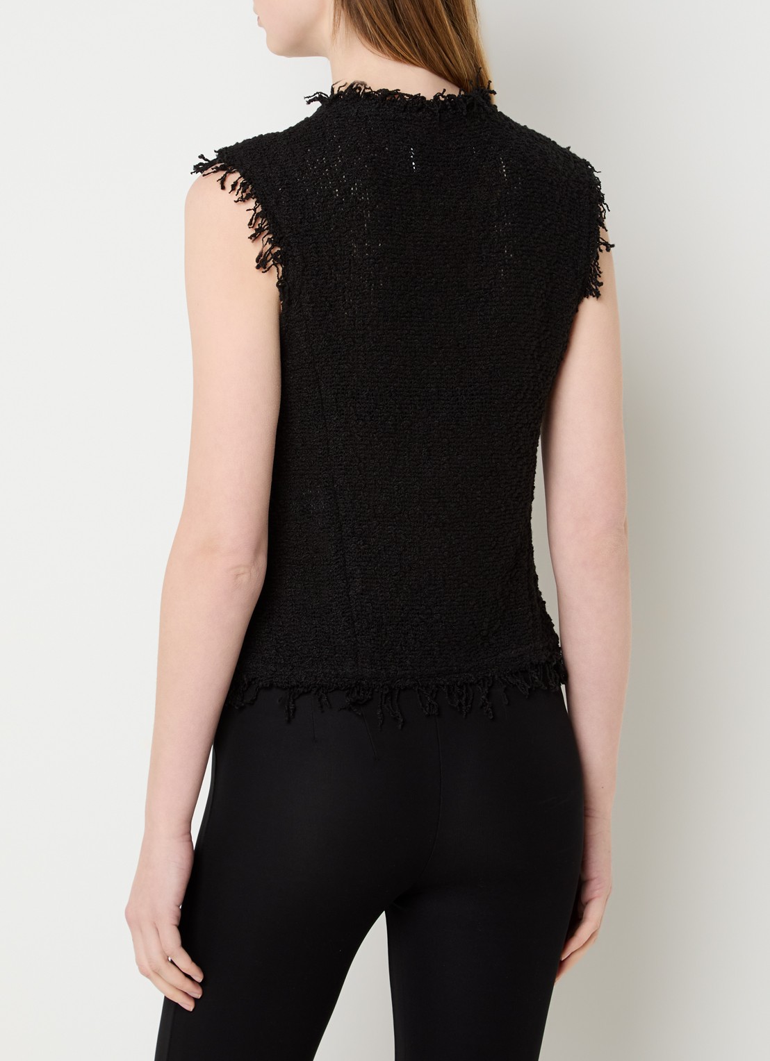 IRO Shanny grofgebreid gilet - achterkant zwart