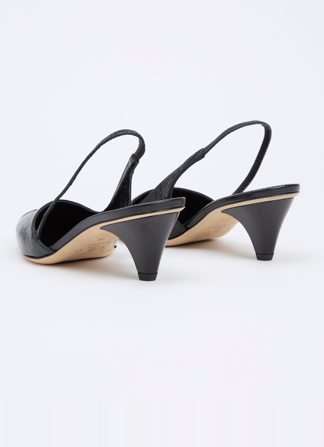 IRO Stargey slingback van lamsleer - achterkant zwart