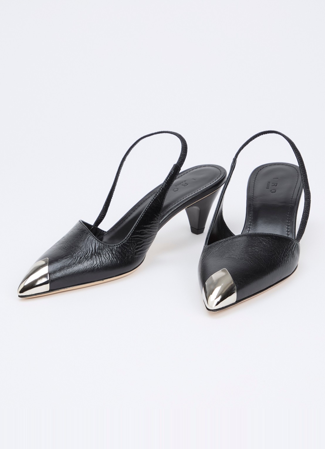 IRO Stargey slingback van lamsleer - detail 2 zwart