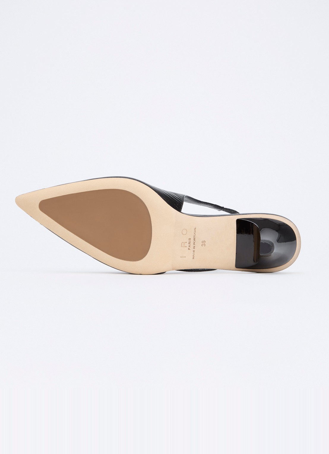 IRO Stargey slingback van lamsleer - detail 4 zwart