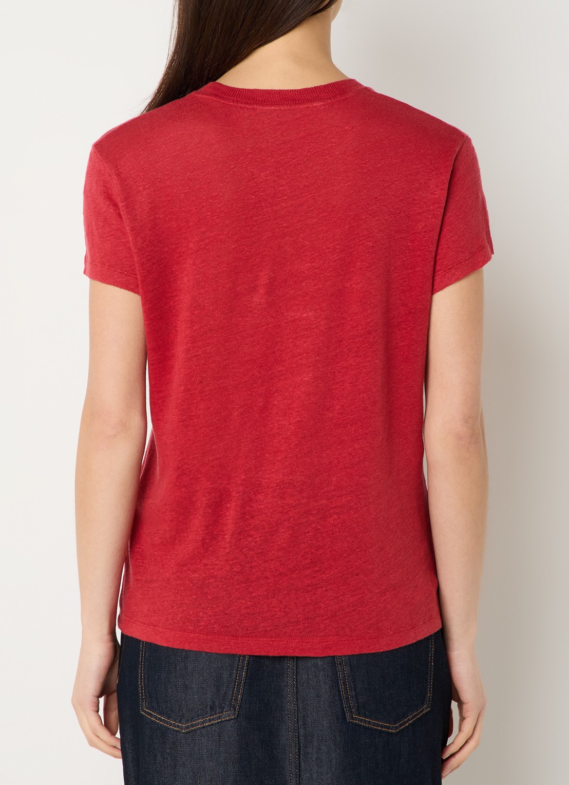 IRO Third T-shirt met ronde hals - achterkant 4 rood