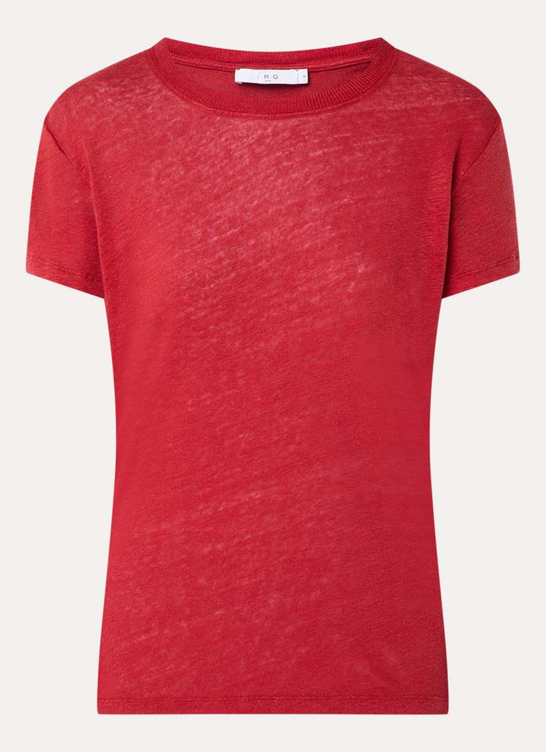 IRO Third T-shirt met ronde hals - voorkant 2 rood