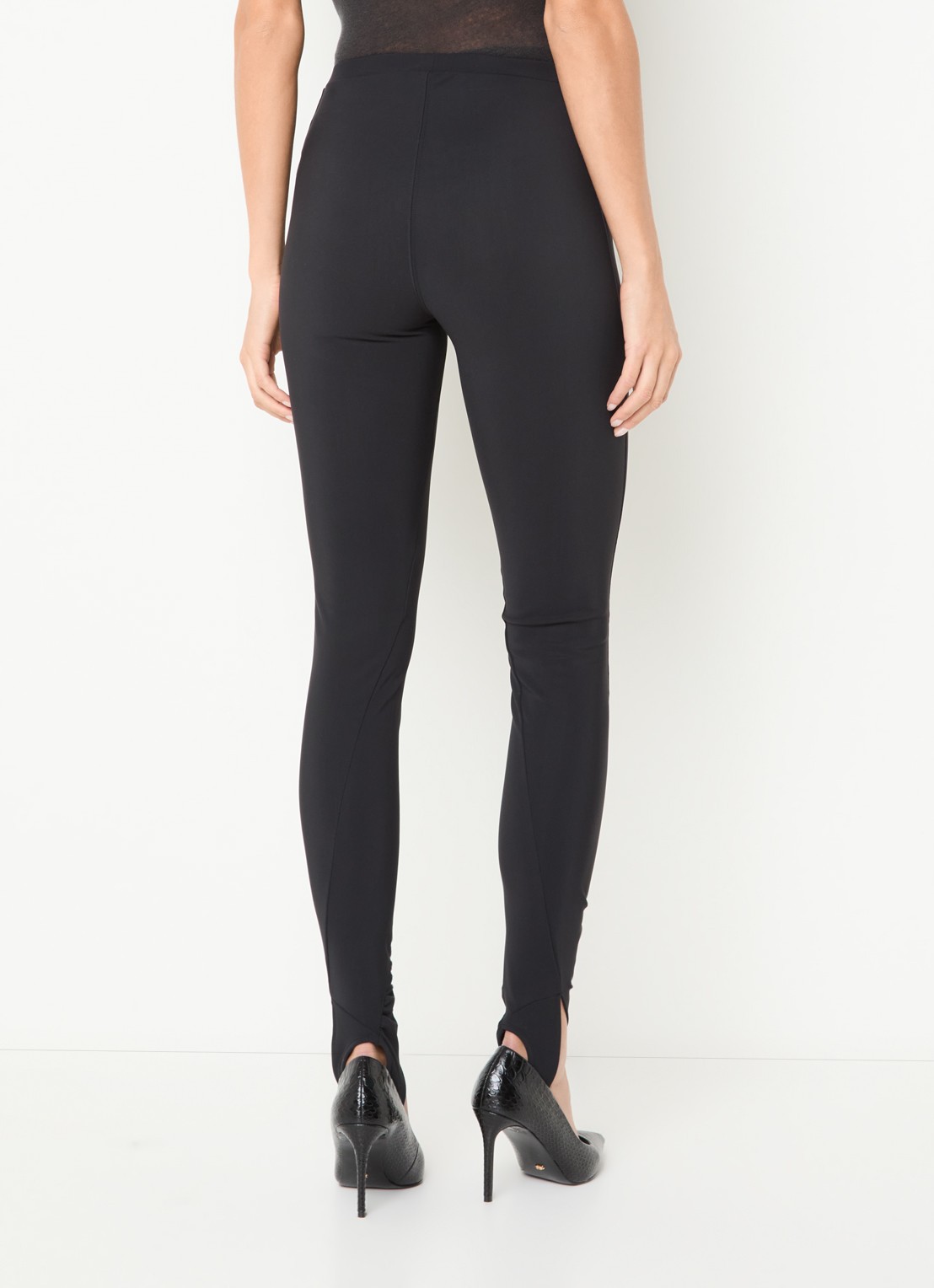 IRO Titanium skinny fit legging met ruches - achterkant 2 zwart