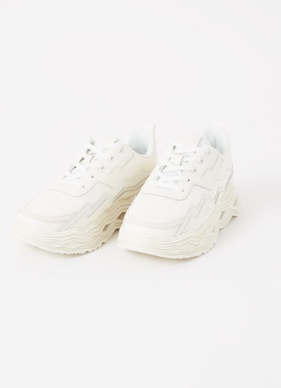 IRO Wave sneaker met leren details - detail wit