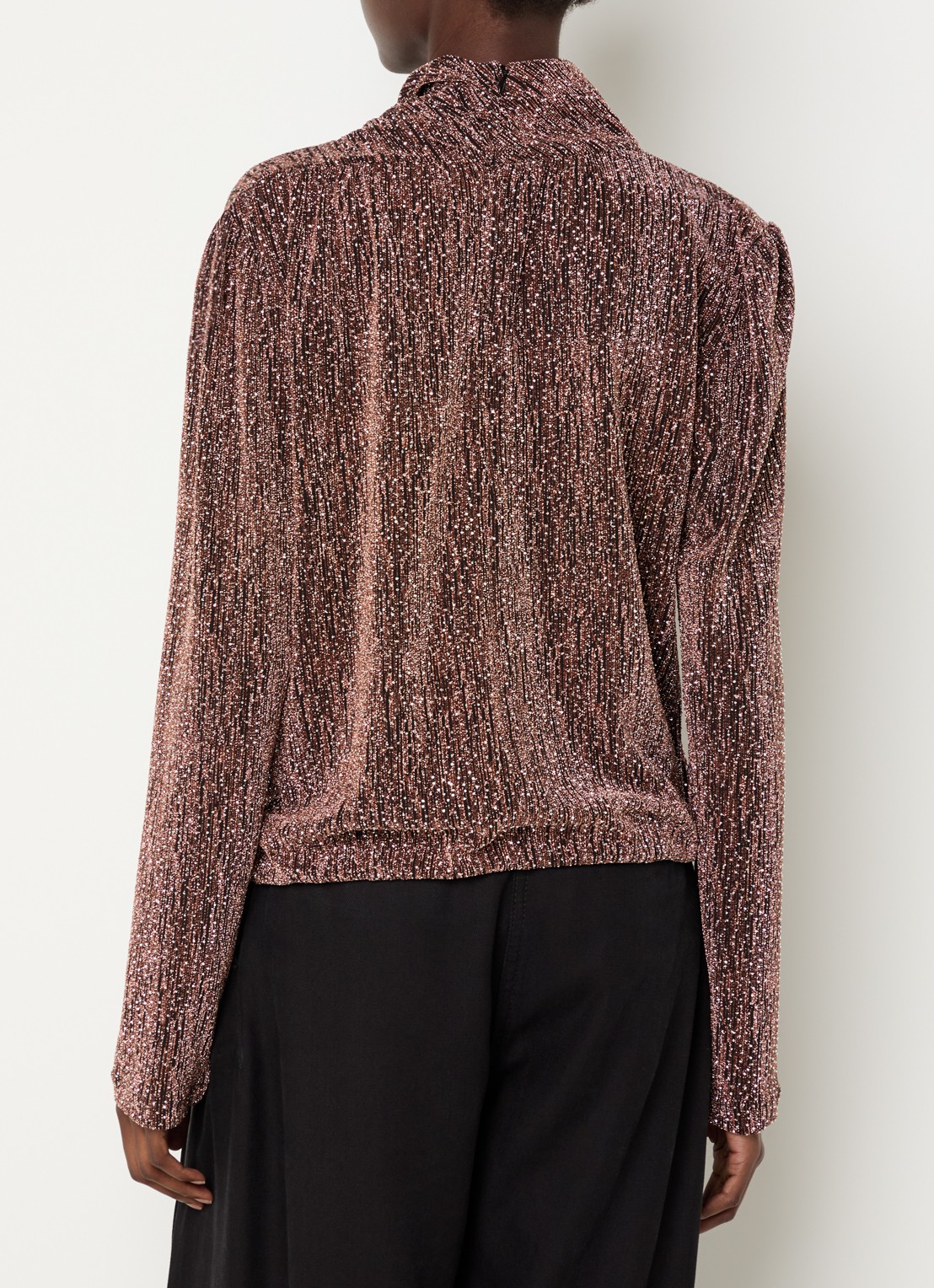 IRO Ysane top met strass - achterkant 2 bruin