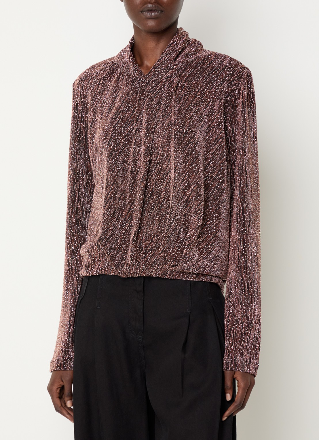 IRO Ysane top met strass - detail bruin