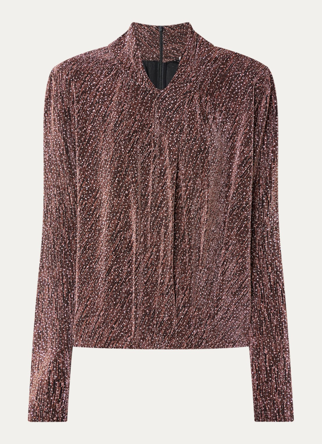 IRO Ysane top met strass - voorkant 3 bruin