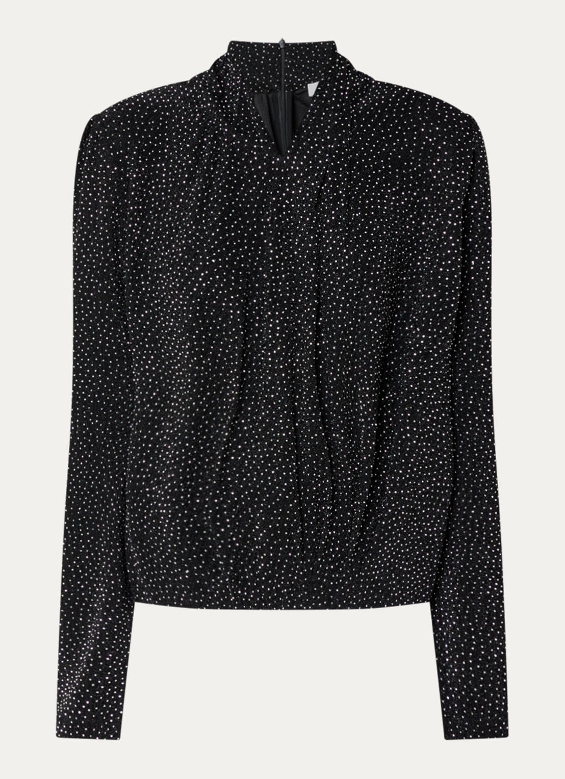 IRO Ysane top met strass - voorkant 2 zwart